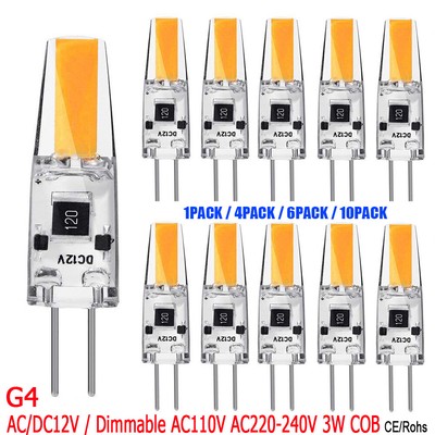 10x 4x 1x 1,5W 3W G4 LED COB Leuchte Lampe Stiftsockel Birne Dimmbar AC DC 12V