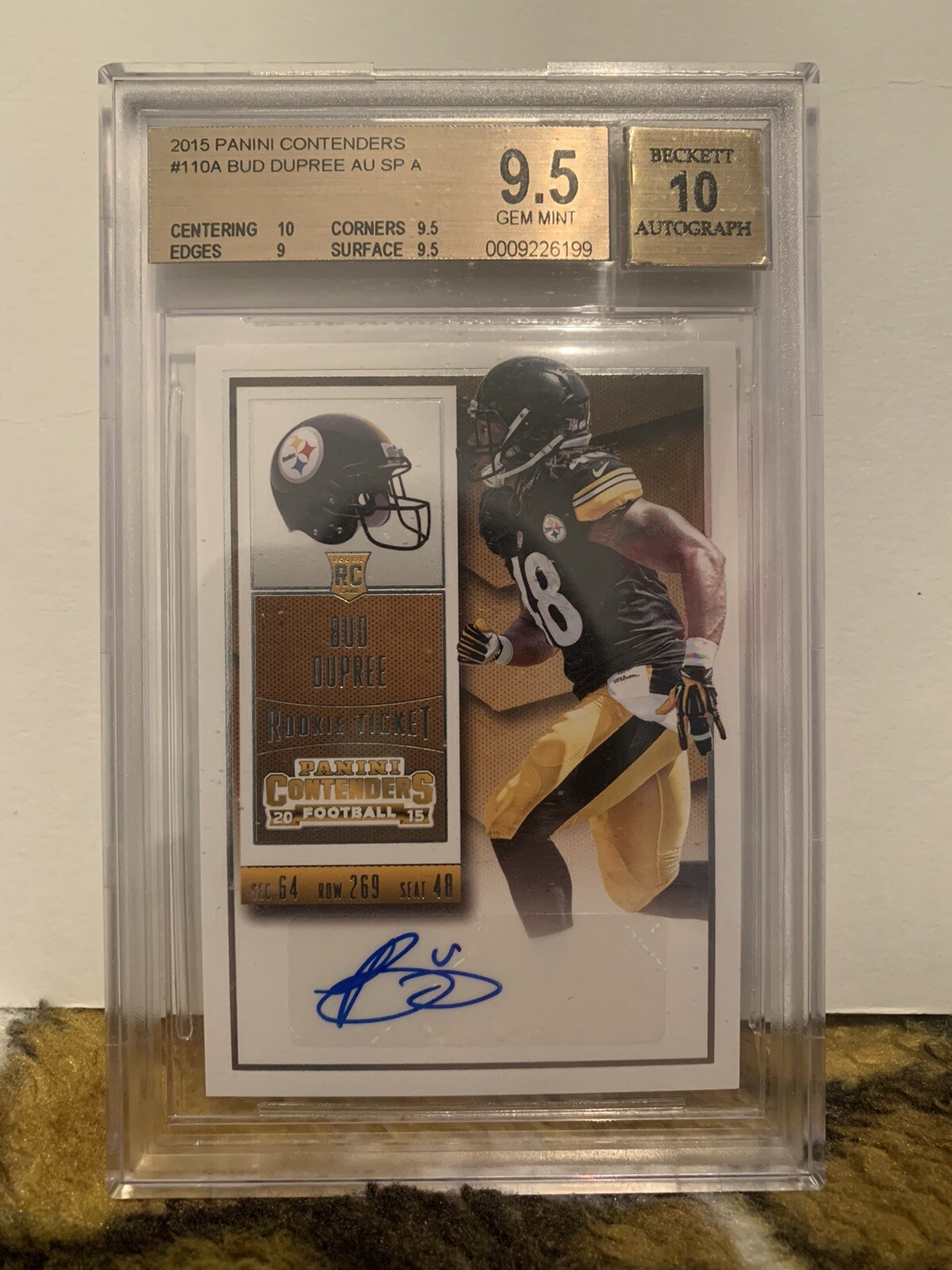 Bud Dupree Panini Contenders #110 Autograph-Playoff Ticket