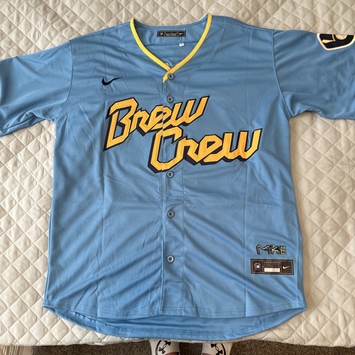 Christian Yelich Jersey Milwaukee Brewers Brew Crew Blue