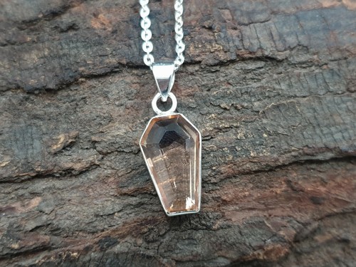 Morganite Pendant Necklace Peach Color 