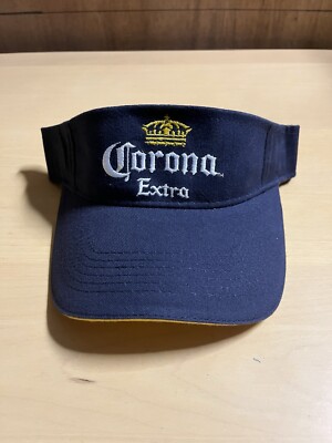 CORONA EXTRA BEER   SUN VISOR HAT GOLF BEACH NAVY BLUE ADJUSTABLE STRAPBACK NEW