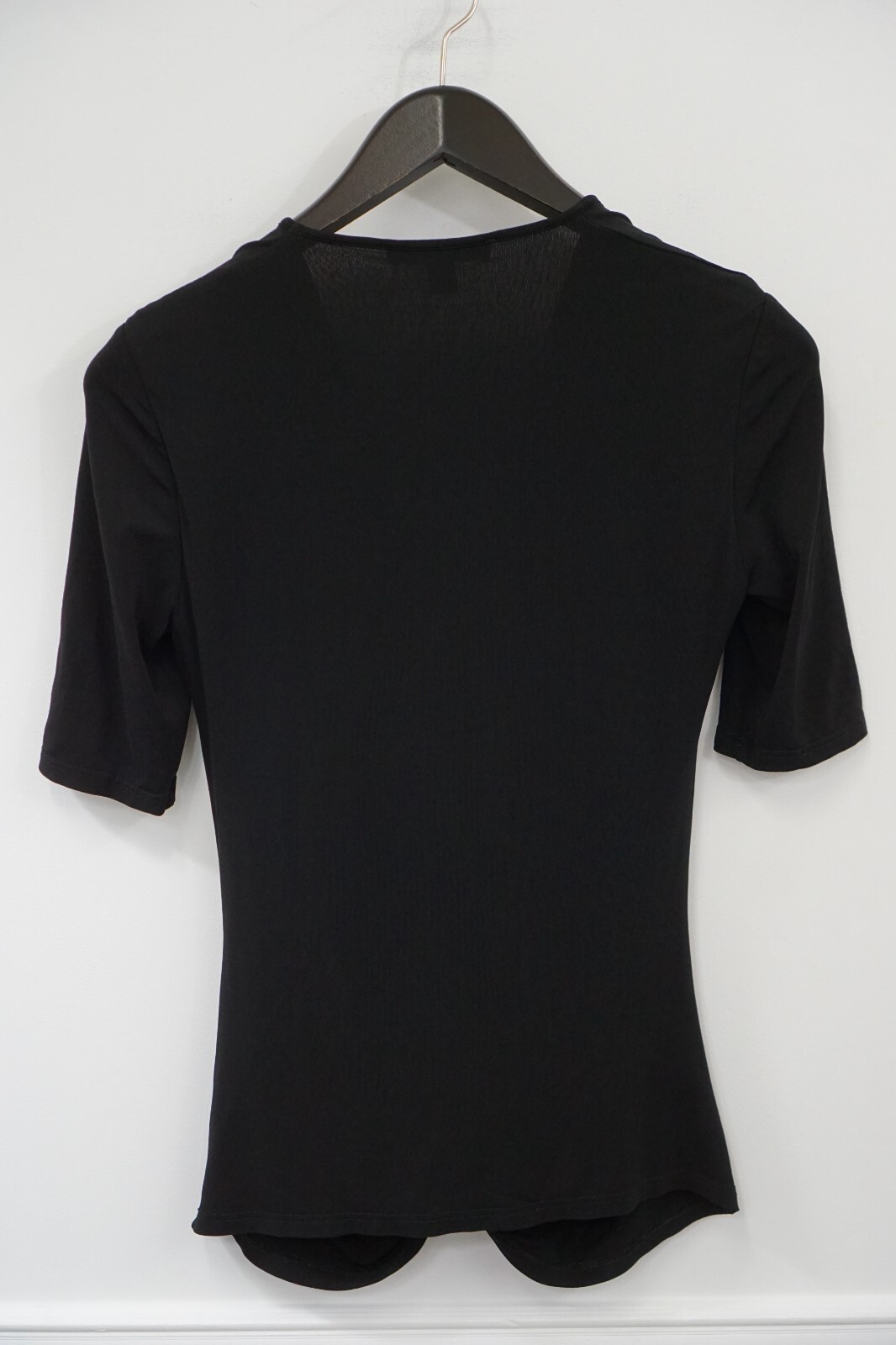 Women Burberry T-Shirt Short Sleever Black V-Neck Pullover Size S image 2