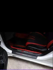 For Honda Car Door Plate Sill Scuff Cover Anti Scratch Decal Sticker 4pcs
