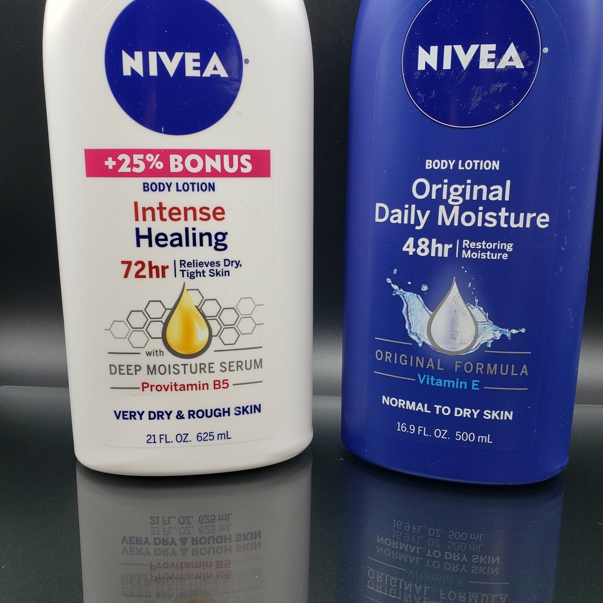 2 Big NIVEA Extended Moisture Body Lotion 21 Fl. Oz. Dry to Very