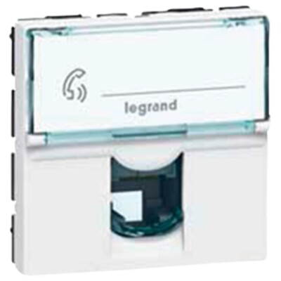 Legrand ISDN-Dose Mosaic 2-modulig, RJ45 8-poliges Steckerge