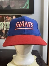 Rare Vintage 90s New York Giants Team NFL Apex One 2 Logo Snapback Hat Cap