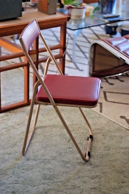 red folding outdoor chairs