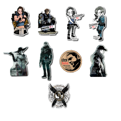 Capcom resident evil 7,RE2,RE3 B-SIDE LABEL Sticker 9 types Japan