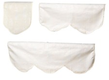 Jacquard Damask Chairback or Settee Back Antimacassar Sofa Chair Protector Cream