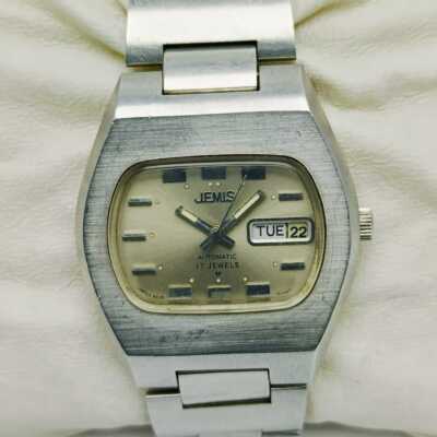 JEMIS 5021-0010 Automatic Day/ Date Vintage Men s Watch