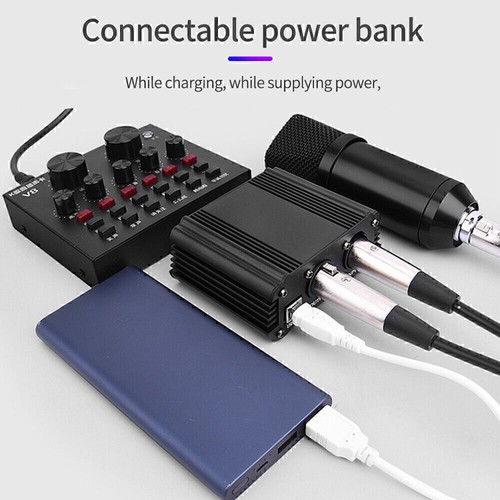 Channel 48V Phantom Power Supply with USB Cable XLR Microphone - Picture 4 of 11