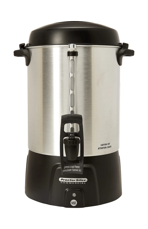 Urna de café de aluminio cepillado Proctor Silex 45060 60 tazas Foto 2 de 3