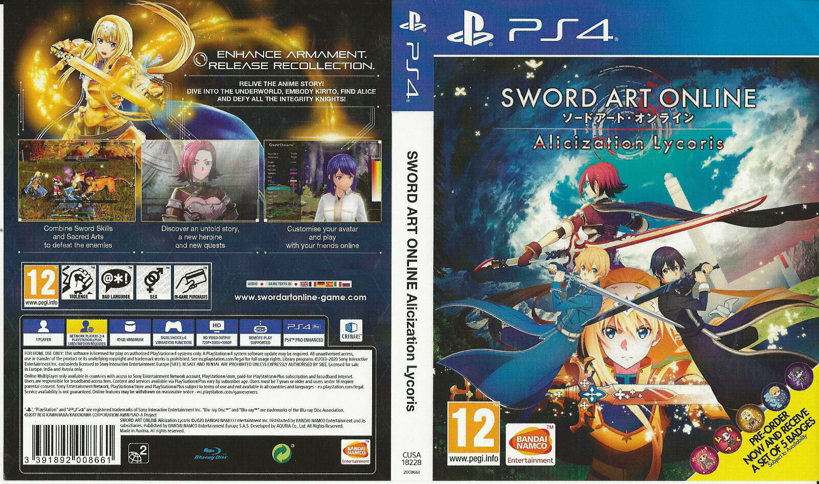 Review - SWORD ART ONLINE Alicization Lycoris (Switch