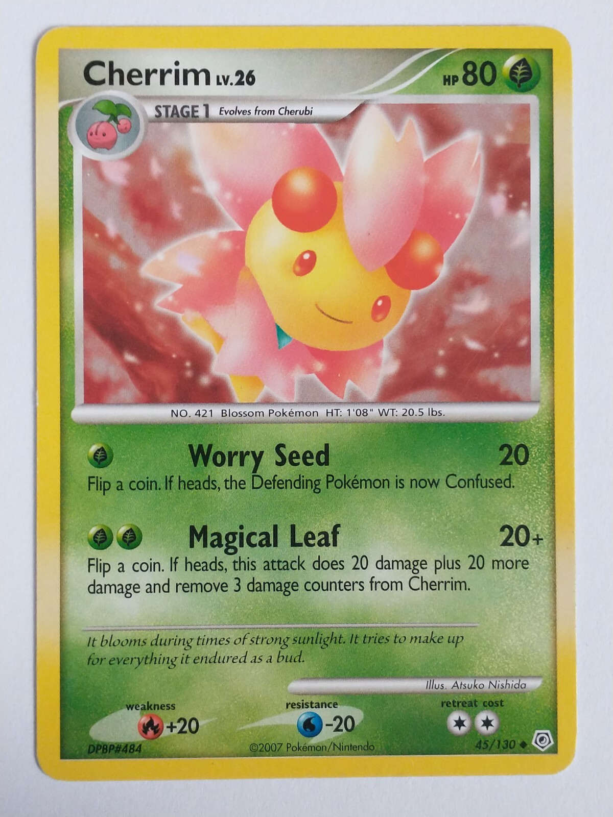 Cherrim Pokemon TCG Diamond & Pearl 45/130 Regular Non-Holo Uncommon