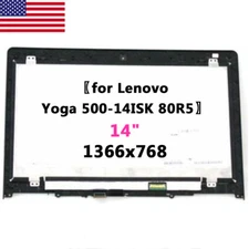 for Lenovo Yoga 500-14ISK 80R5 LCD Display Touch Screen Assembly 1366x768 14"