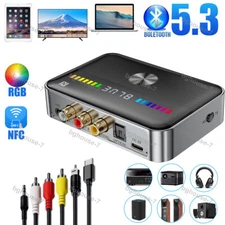 NFC Bluetooth 5.3 Transmitter Receiver Adapter USB 3.5mm AUX RCA Coaxial Optical
