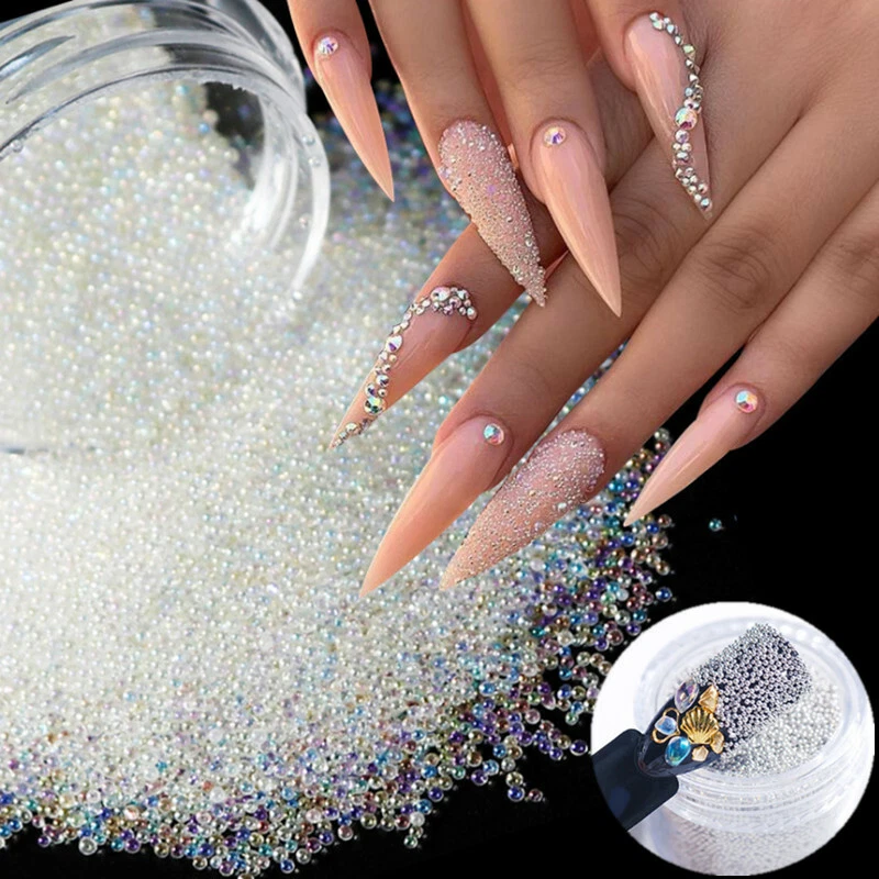 Nails with beads best sale