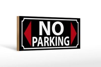 Holzschild Hinweis 27X10 Cm No Parking Parken Parkplatz Deko Schild Wooden Sign
