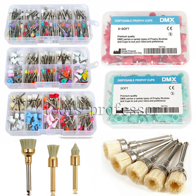 Dental Rubber Polishing Prophylaxis Cups Brushes Teeth Prophy Polisher