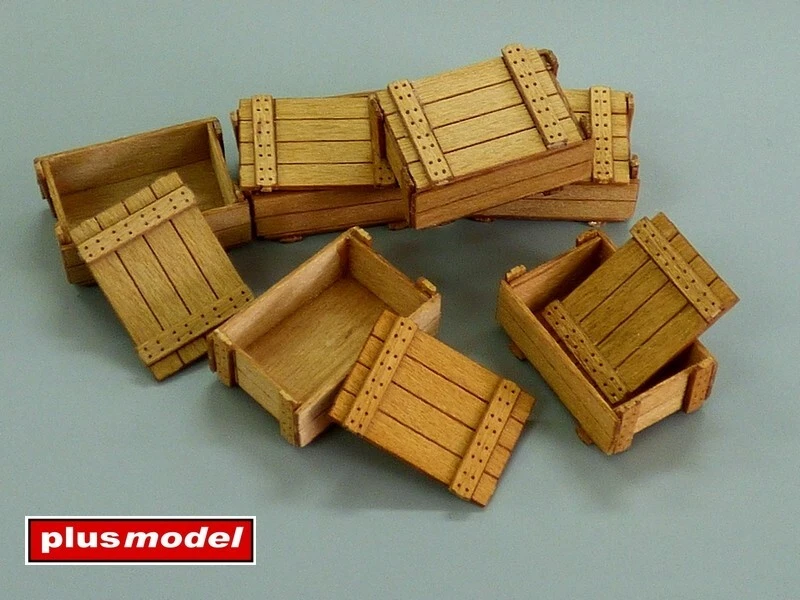 plusmodel 261 6 Holzkisten II Zubehör Diorama 1:35 six Wooden boxes II Laser Cut