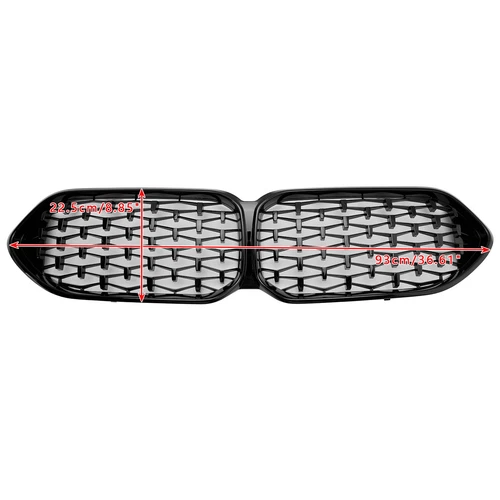 Parrilla delantera negra brillante para BMW Serie 2 F44 20-2023 cupé M Diamond WG - Imagen 6 de 17