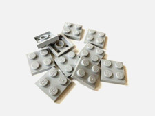 LEGO Parts: 2x2 Plate, Part # 3022, Light Bluish Gray - Lot of 10