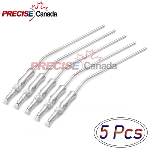 FRAZIER SUCTION TUBE ANGLED (SET OF 5) SURGICAL INSTRUMENTS - Picture 2 of 2