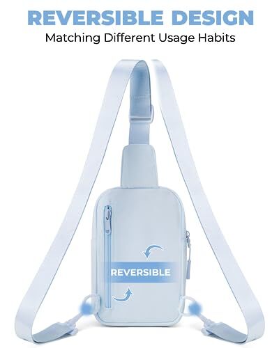 Small Sling Bag for Women and Men, Crossbody Bags A04 Light Blue (Nylon) - Bild 3 von 6