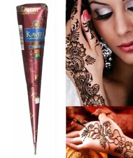 1X Natural Kaveri Temporary Tattoo Mehandi Herbal Henna Cones Body Art Kit