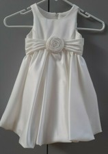 Flower Girl Dress Ivory Satin Dress David's Bridal Toddler Size 2T