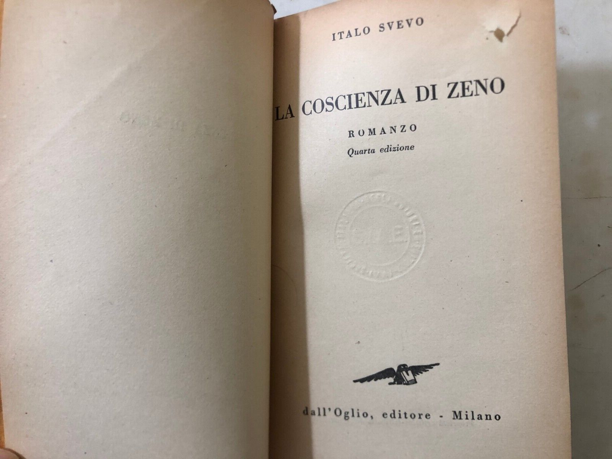 Libro La coscienza di Zeno Italo Svevo 20 gennaio 1947