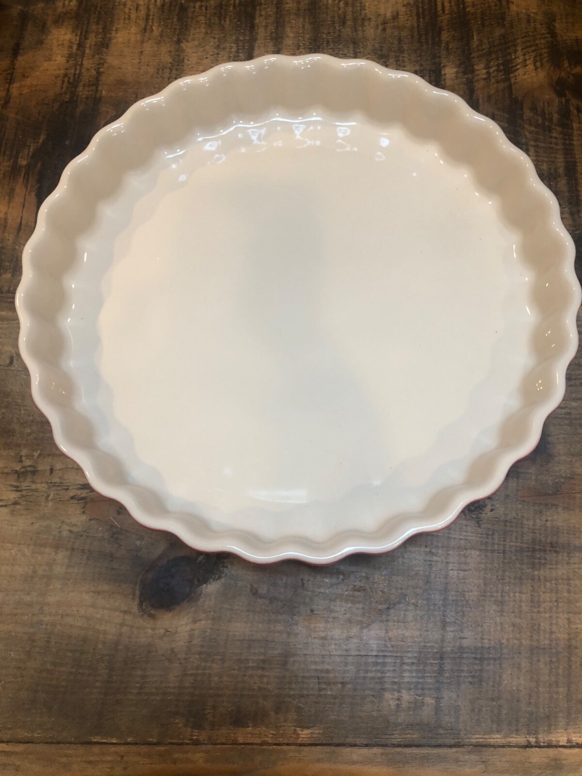 Le Creuset Stoneware Cerise 11.5" x 2" Fluted Flan Tart Dish New eBay