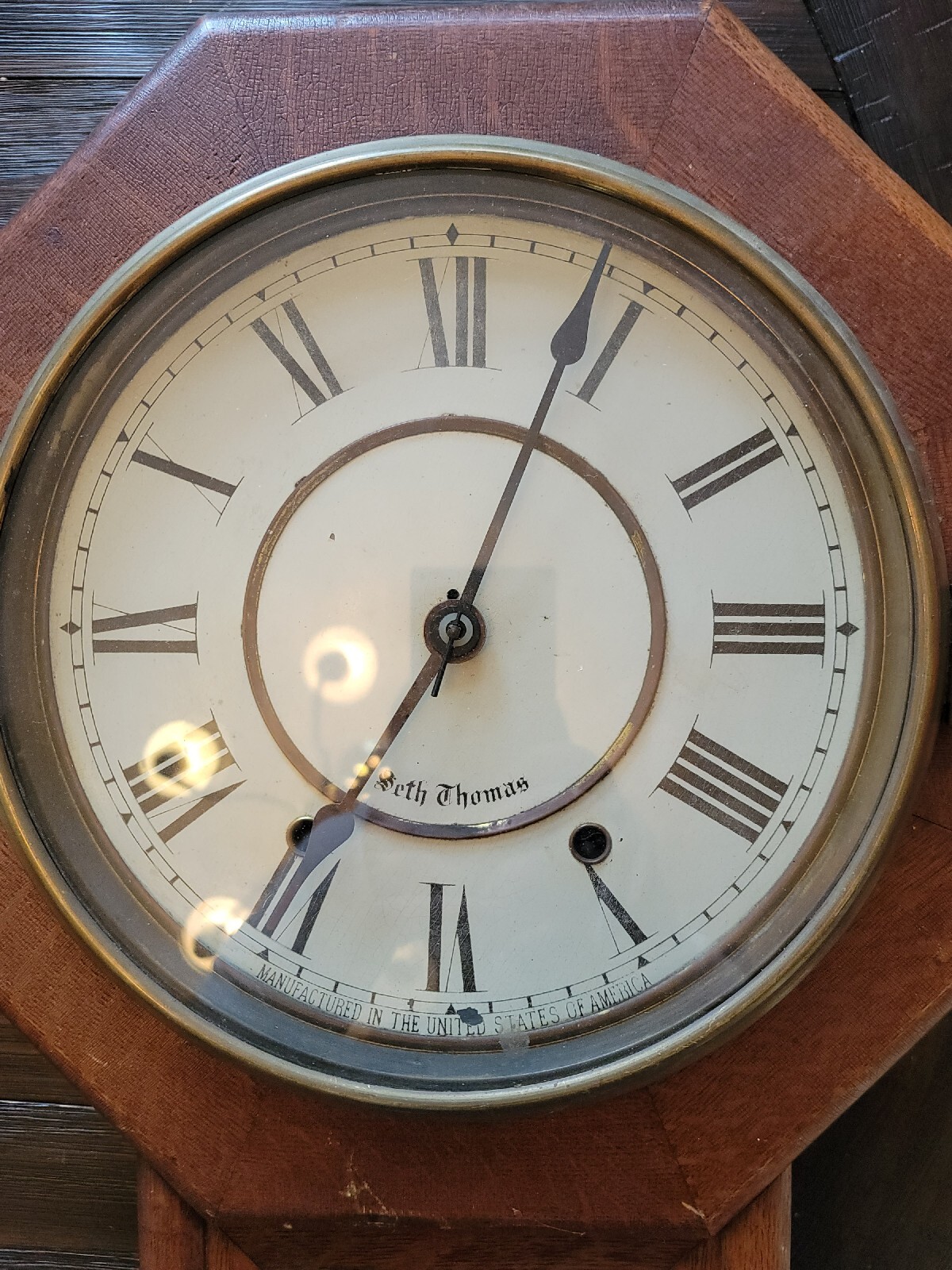 Seth Thomas 8 Day Schoolhouse Wall Clock eBay