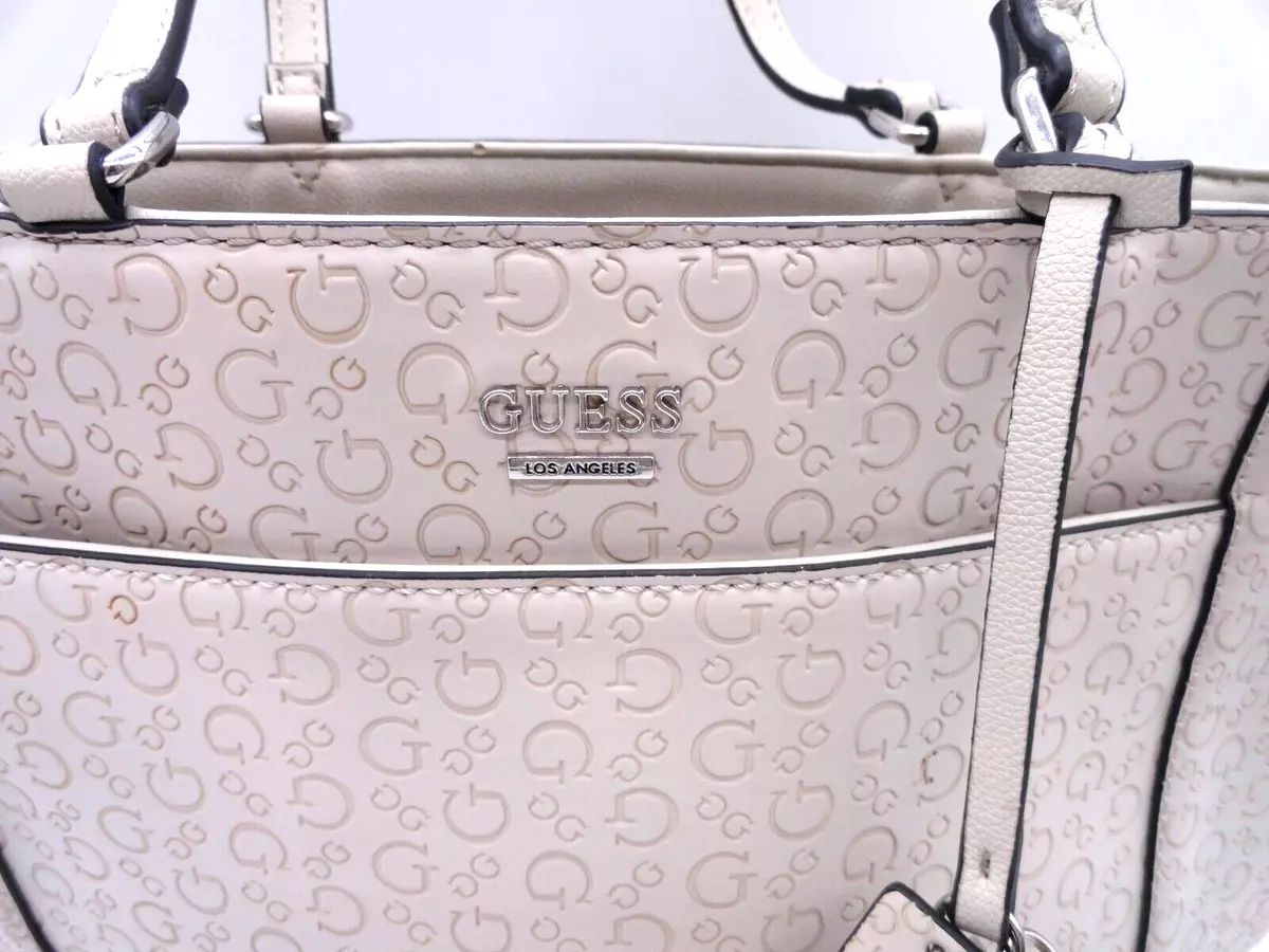 GUESS Women's Purse Handbag Shoulder Tote Bag Beige Large | eBay