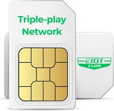 EIOTCLUB Data SIM Card Triple Play- USA Coverage No Contract 4G LTE