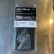 Deckfast Cap-tor Epoxy 2 3/4” Composite Screws 100pc. Winchester Grey