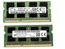Micron Samsung DDR3L PC3L-12800 16GB 8 GB X2 SODIMM 1600 GHz Laptop RAM