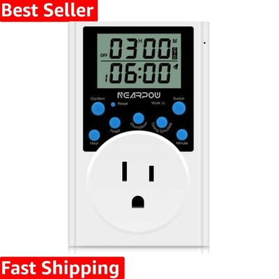 Timer Outlet, Multifunctional Infinite Cycle Programmable Plug-in Digital Tim...
