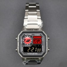 Lexus F Badge CASIO AE-1200WHD. Royale Watch Mod. Negative Display - F Racing