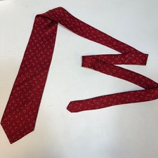 Brooks Brothers Makers Tie Men's Red Horseshoe 100 Silk Necktie Handmade In USA