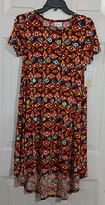 LuLaRoe Sz XXS High-Low Dress Multicolor geometric Aztec Print