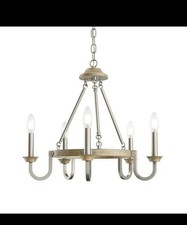 Kichler Barrett 22in. 5Light Brushed Nickel w/Distressed Antique Gray Chandelier