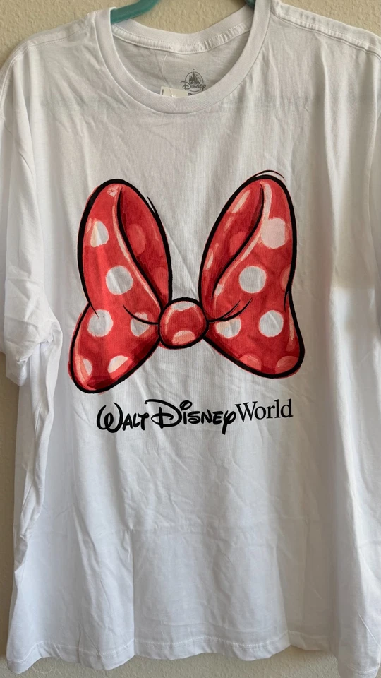 Camiseta Feminina Minnie Mouse Bow Walt Disney World Parques da Disney Extra Grande Nova Com Etiqueta - Imagem 2 de 4