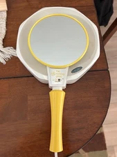Vintage G.E. The Looking Glass Lighted Magnifying Mirror. 1970's Mellow Yellow