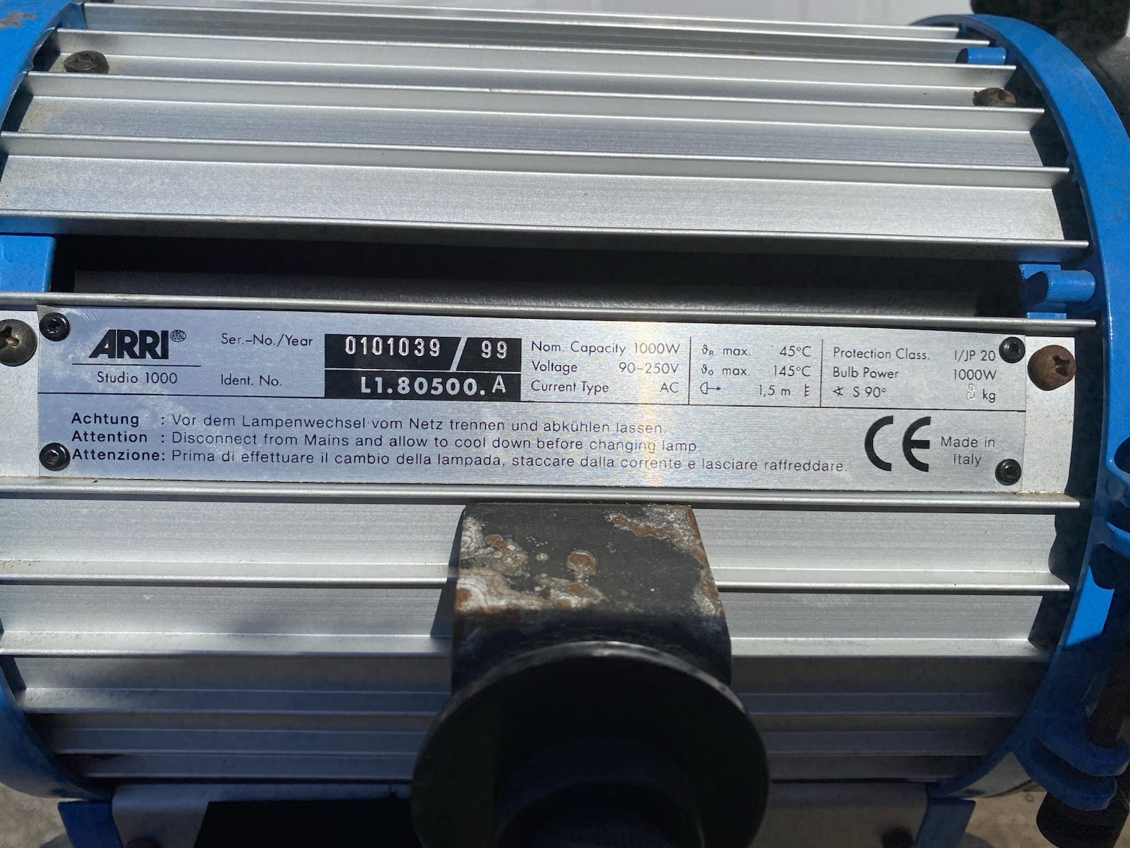 ARRI 1000W 1K Tungsten Fresnel Movie Light w/Barndoor, 4 Scrims ~ L1.80500.A #2