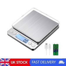 Upgraded USB Charging Small Kitchen Scale, 3kg/0.1g Mini Food Electronic Scale,