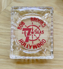 circa Posacenere Bob Brooks 7 mari anni '40 #1 Tiki Polynesian Nightclub Hollywood CA