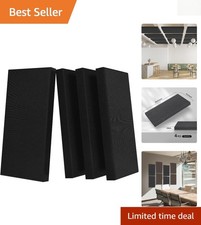 Removable 4 Pack Acoustic Panels 23.6"x11.8" - Eco-friendly Fiberglass Design