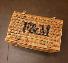 Fortnum & Mason Wicker Basket/Picnic Hamper 16 x 10 x 8