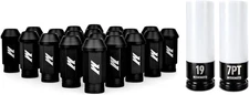 Mishimoto MMLG-15-LOCKBK Lightweight Aluminum Locking Lug Nuts, M12 x 1.5 -Black